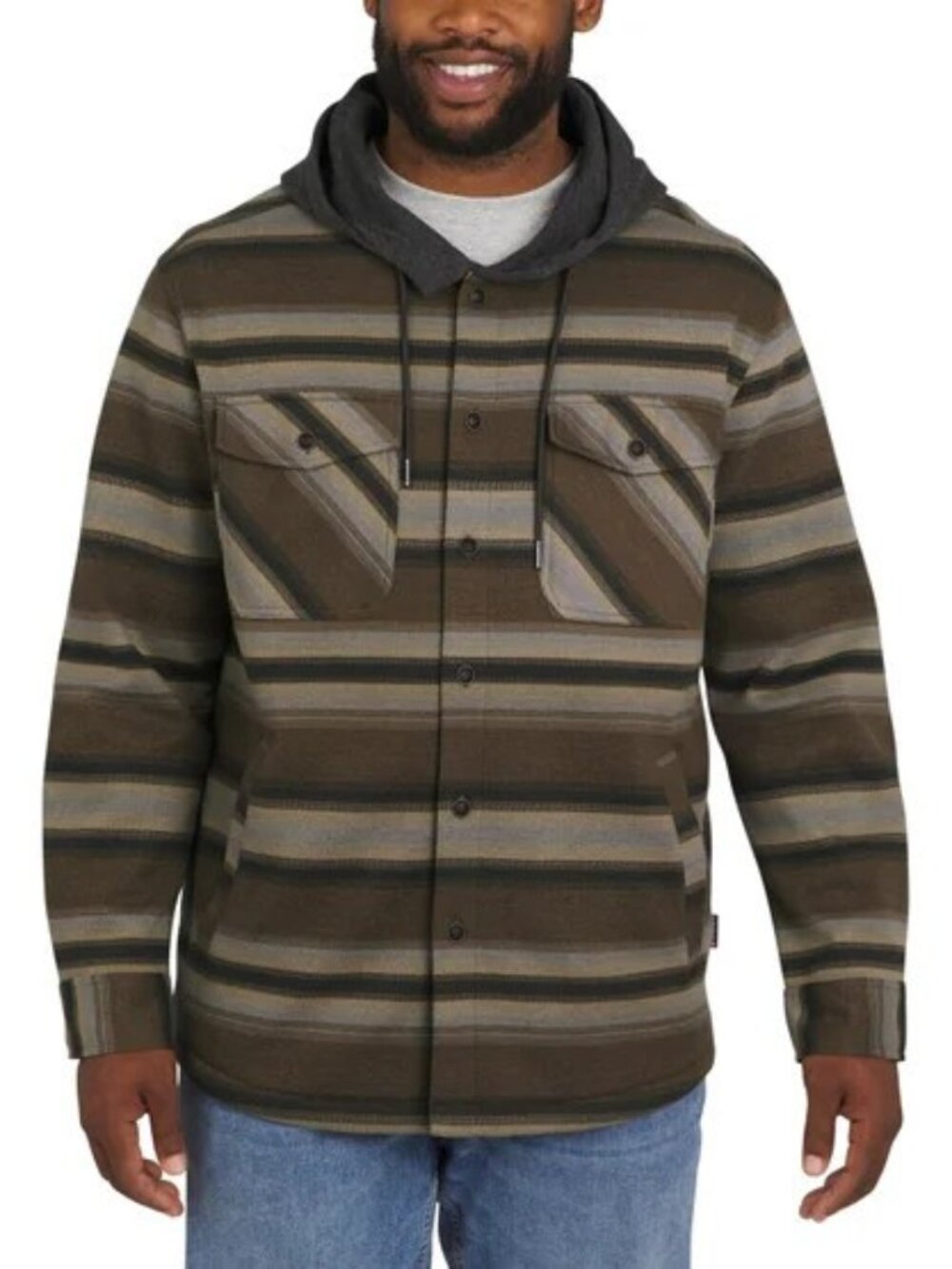 Quiksilver Men's Hooded Shirt Jacket NEW